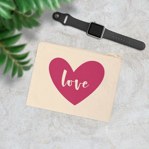 ♡ LOVE .: Natural Cotton Zipper Pouch