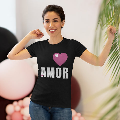 ♡ AMORE :: Women's Triblend Tee (Slim fit)