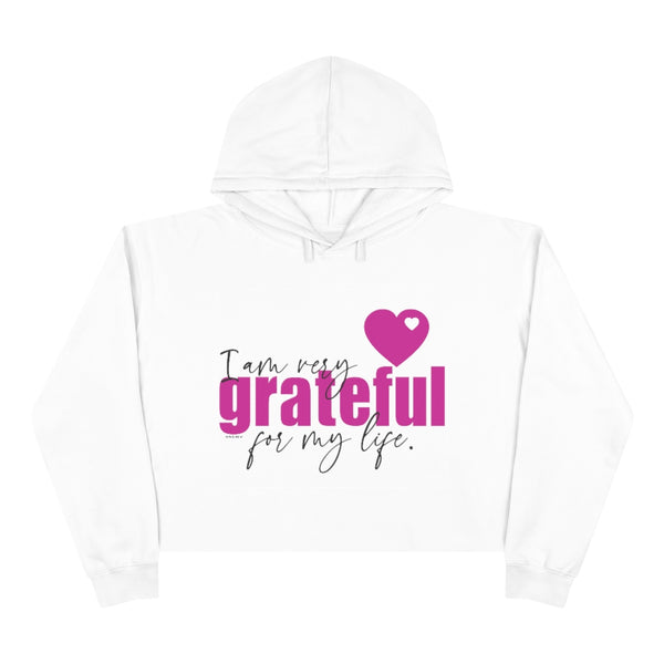 ♡ I am very Grateful for my Life :: Super Stylish Crop-top Hoodie