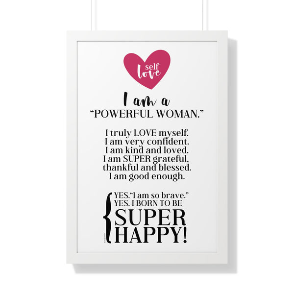 Confidence and Self-Love Daily Talks ♡ Inspirational Framed Poster Decoration (20″ × 30″)
