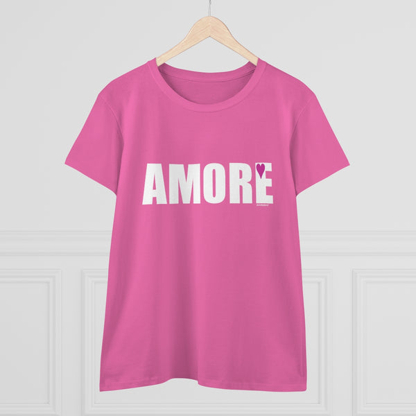 AMORE.: Women's Midweight 100% Cotton Tee (Semi-fitted)