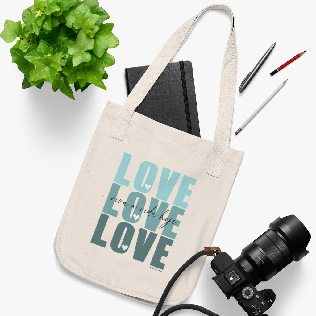 L♡VE Organic Canvas Tote Bag