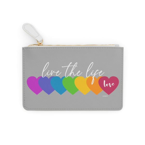 ♡ Live the Life :: Mini Clutch Bag with Inspirational Design