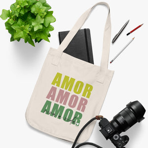 AM♡R Organic Canvas Tote Bag (Live the Life Today)