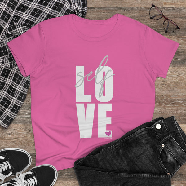 LOVE PINK .: Women's Midweight 100% Cotton Tee (Semi-fitted)