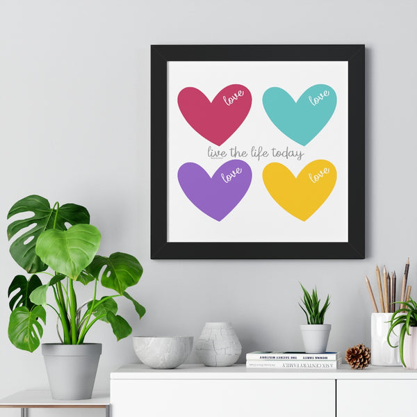 Live the Life Today ♡ Inspirational Framed Poster Decoration