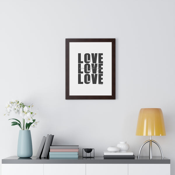 LOVE LOVE LOVE ♡ Inspirational Framed Poster Decoration