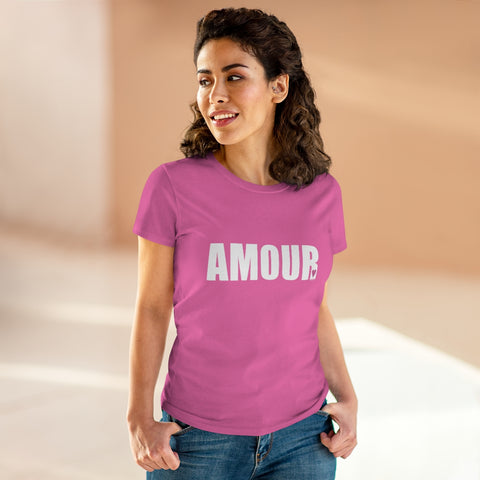 AMOUR .: Women's Midweight 100% Cotton Tee (Semi-fitted)