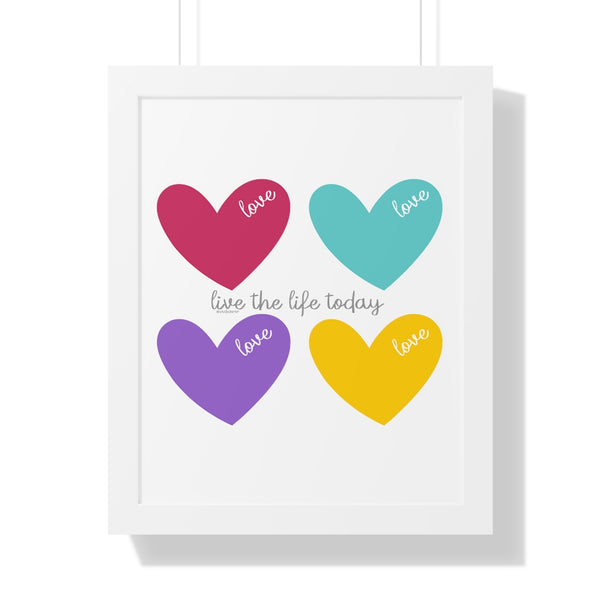 Live the Life Today ♡ Inspirational Framed Poster Decoration