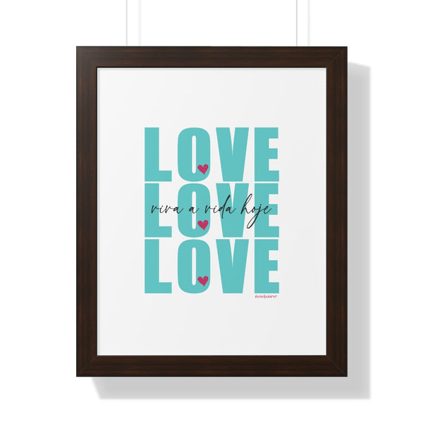 LOVE LOVE LOVE ♡ Inspirational Framed Poster Decoration