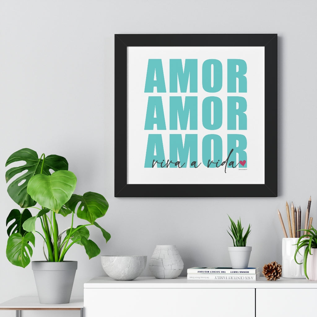 AMOR ♡ Inspirational Framed Poster Decoration
