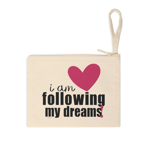 ♡ I am following my dreams .: Natural Cotton Zipper Pouch