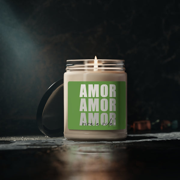 AMOR ♡ Inspirational :: 100% natural Soy Candle, 9oz  :: Eco Friendly