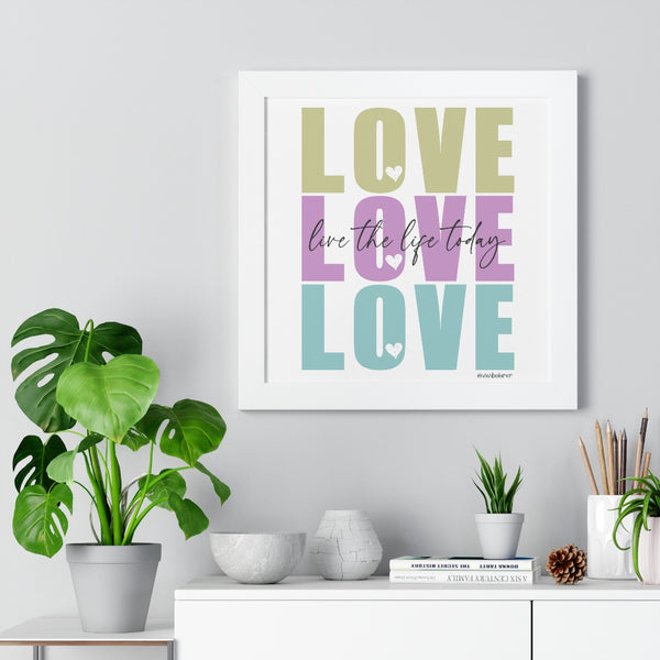 LOVE ♡ Inspirational Framed Poster Decoration