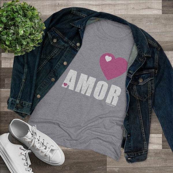 ♡ AMORE :: Women's Triblend Tee (Slim fit)