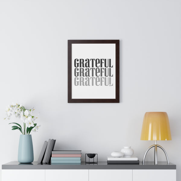 Grateful ♡ Inspirational Framed Poster Decoration