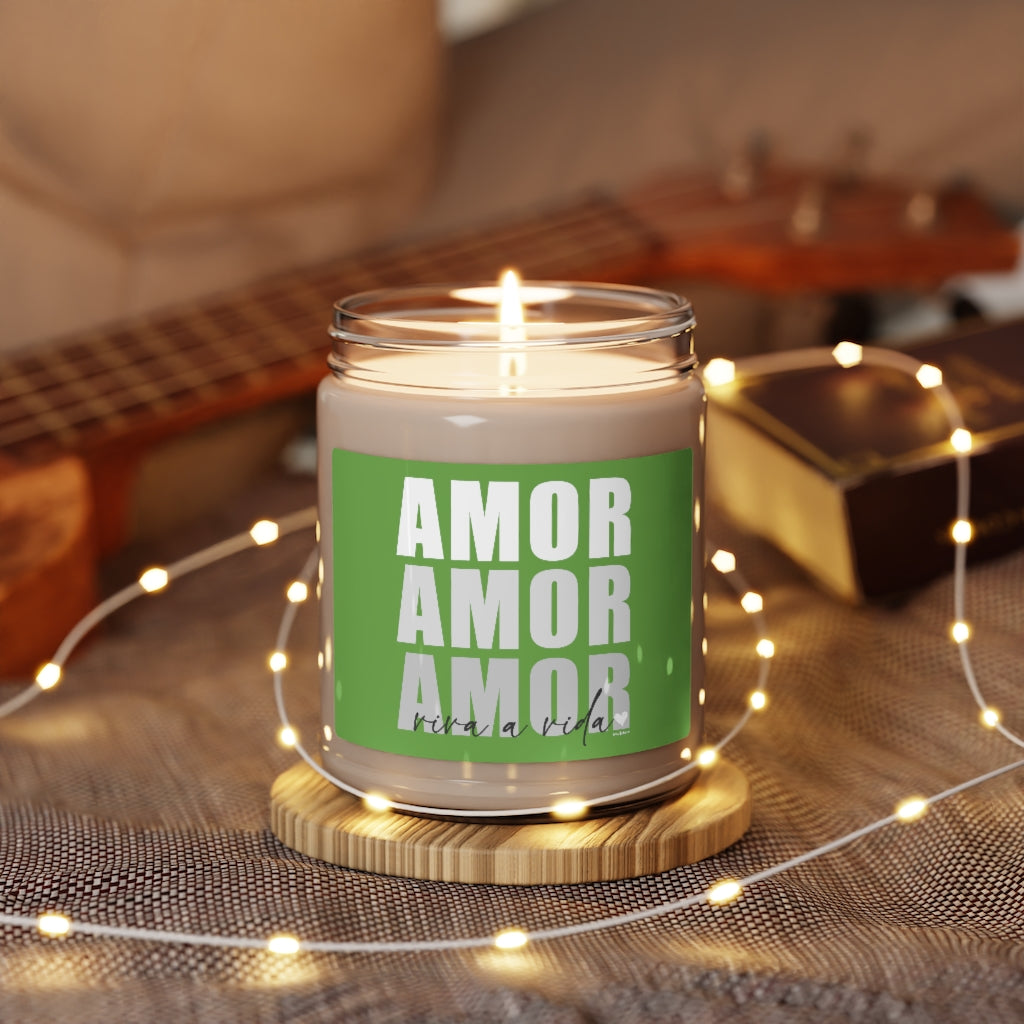 AMOR ♡ Inspirational :: 100% natural Soy Candle, 9oz  :: Eco Friendly