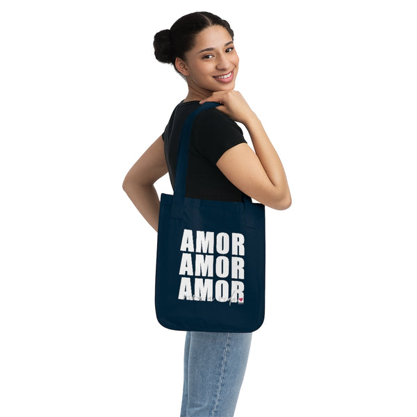 AM♡R Organic Canvas Tote Bag (Live the Life Today)