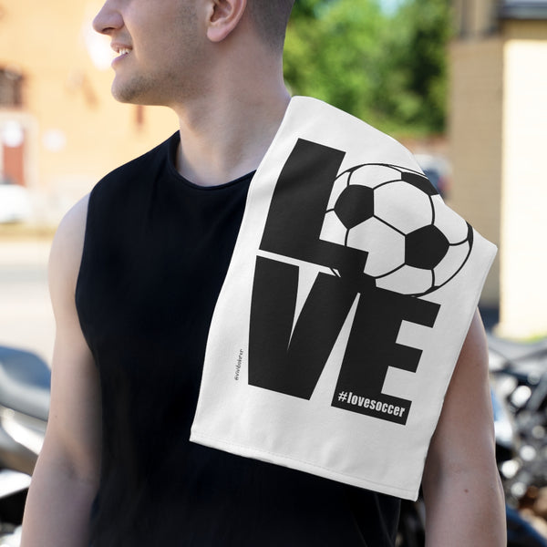 LOVE SOCCER :: Rally Towel, 11x18