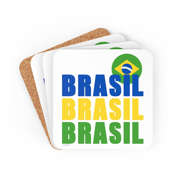 BRASIL .: Corkwood Coaster Set