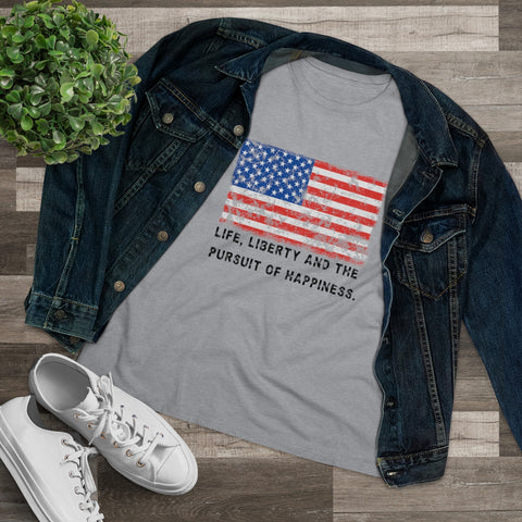 USA "Life, Liberty and the pursuit of Happiness" .:  Premium Relaxed fit T-Shirt