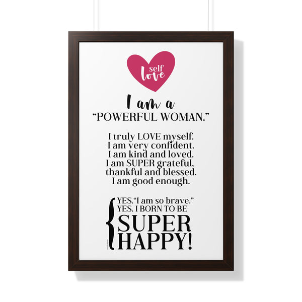 Confidence and Self-Love Daily Talks ♡ Inspirational Framed Poster Decoration (20″ × 30″)