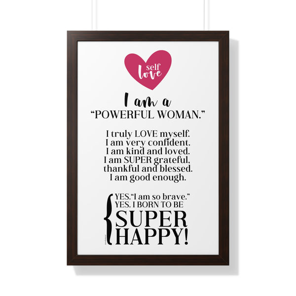 Confidence and Self-Love Daily Talks ♡ Inspirational Framed Poster Decoration (20″ × 30″)