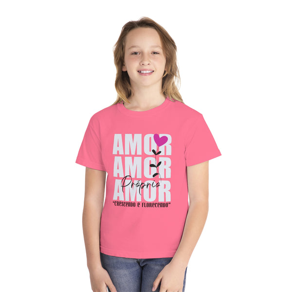 ♡ Amor Próprio .: Crescendo e Florescendo .: Youth girl's Tee (Classic Fit)