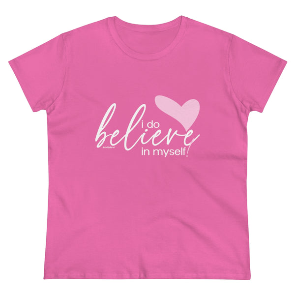 LOVE PINK .: Women's Midweight 100% Cotton Tee (Semi-fitted)