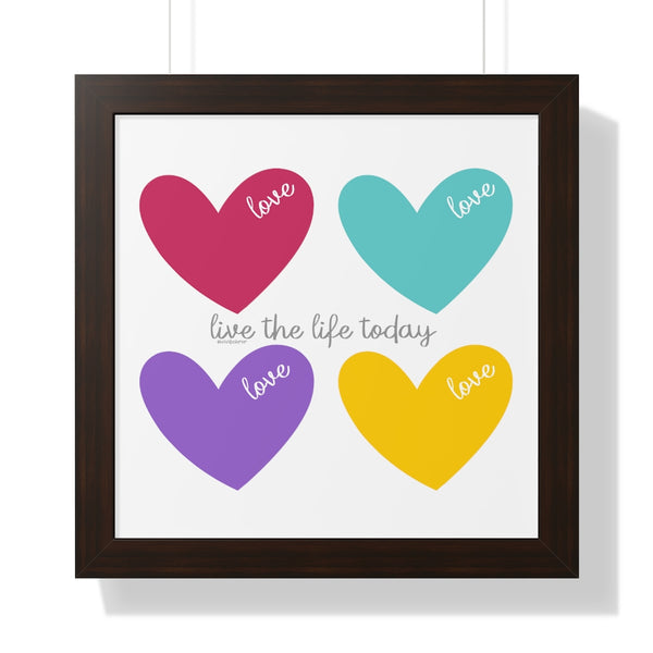 Live the Life Today ♡ Inspirational Framed Poster Decoration