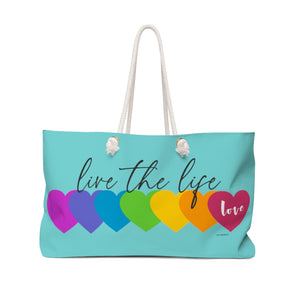 ♡  Live the Life :: Colourful Weekender Tote
