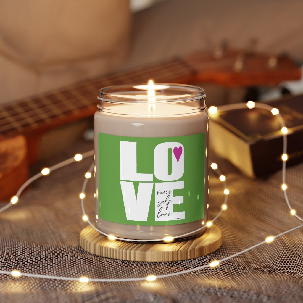 More Self LOVE ♡ Inspirational :: 100% natural Soy Candle, 9oz  :: Eco Friendly