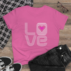 PINK LOVE .: Women's Midweight 100% Cotton Tee (Semi-fitted)