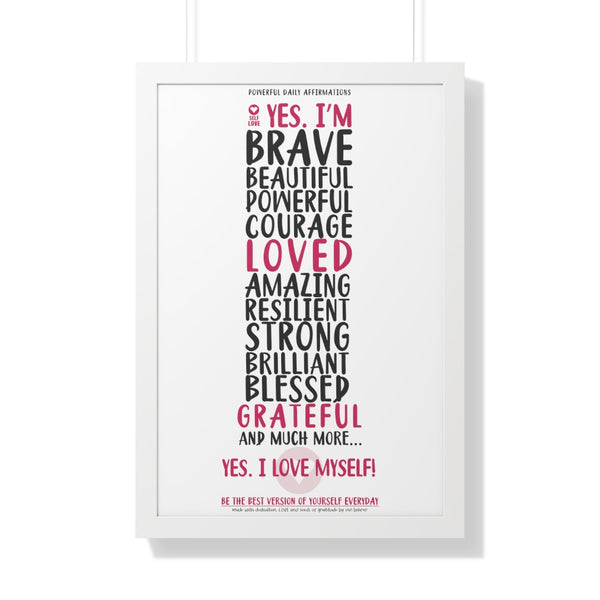 Live the Life TODAY ♡ Inspirational Framed Poster Decoration (20″ × 30″)