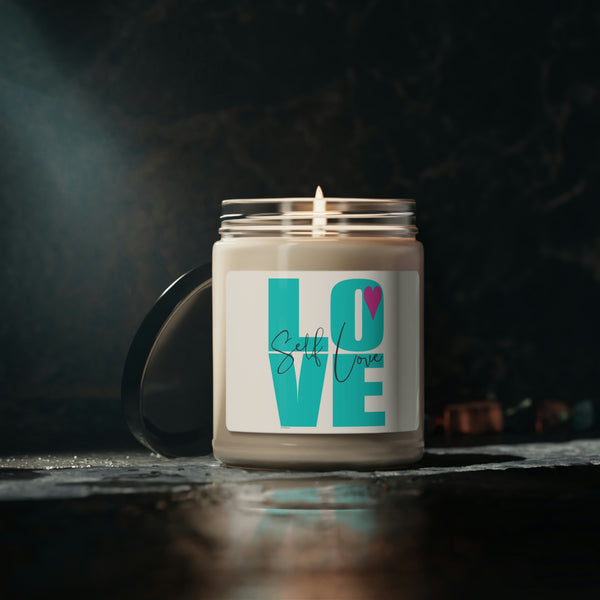 ♡ Self-LOVE .:  Inspirational :: 100% natural Soy Candle, 9oz  :: Eco Friendly