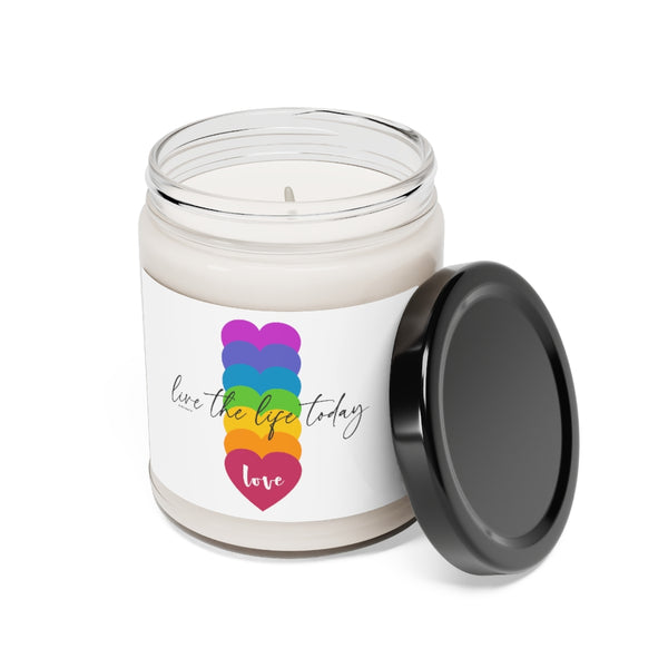Live the Life Today ♡ Inspirational :: 100% natural Soy Candle, 9oz  :: Eco Friendly