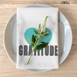 Gratitude ♡ Inspirational & Motivational Fabric Napkins (4-piece set)
