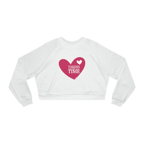 ♡ Relaxed fit Cropped Fleece Pullover (Powerful Heart Affirmations)