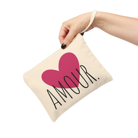 ♡ AMOUR .: Natural Cotton Zipper Pouch