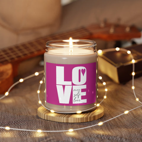 More Self LOVE ♡ Inspirational :: 100% natural Soy Candle, 9oz  :: Eco Friendly