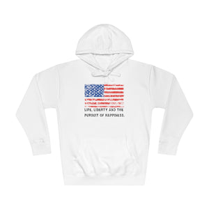 USA .: "Life, Liberty and the pursuit of Happiness" .: Unisex Comfy Hoodie