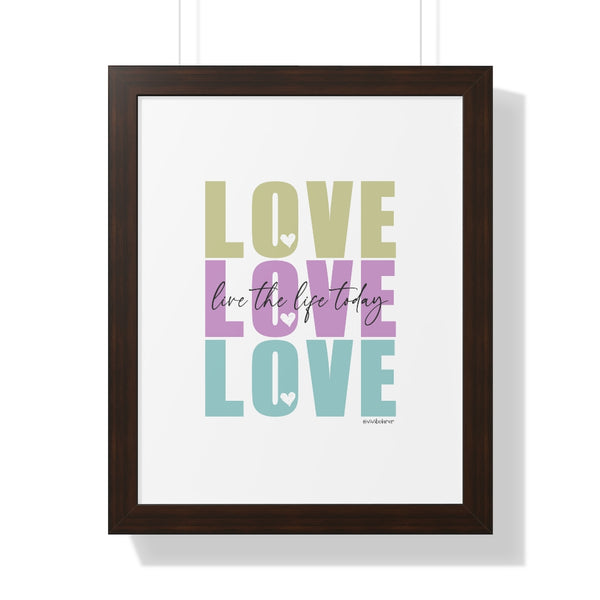 LOVE LOVE LOVE ♡ Inspirational Framed Poster Decoration