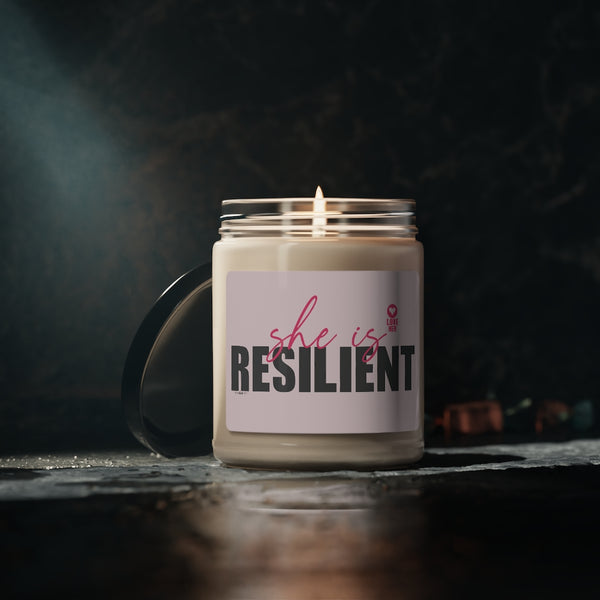 She is Resilient ♡ Inspirational :: 100% natural Soy Candle, 9oz  :: Eco Friendly