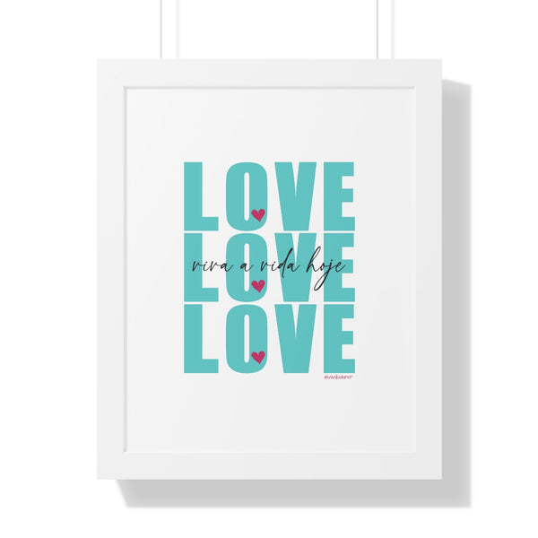 LOVE LOVE LOVE ♡ Inspirational Framed Poster Decoration