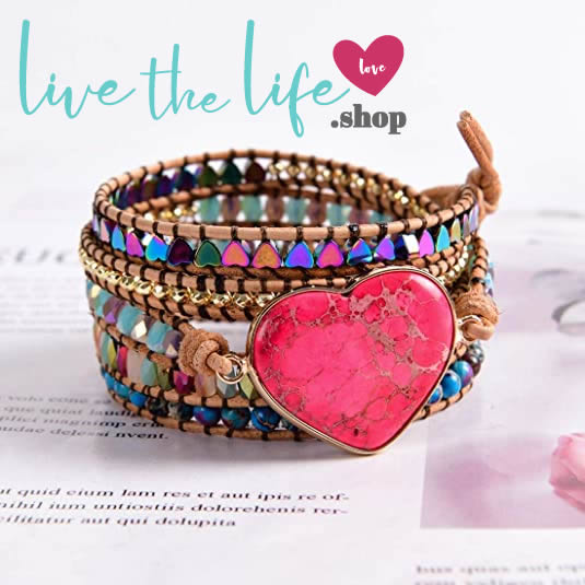 ♡ Live the Life Healing Natural Red Jasper stone Bracelet