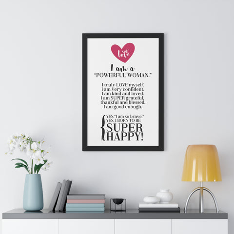 Confidence and Self-Love Daily Talks ♡ Inspirational Framed Poster Decoration (20″ × 30″)