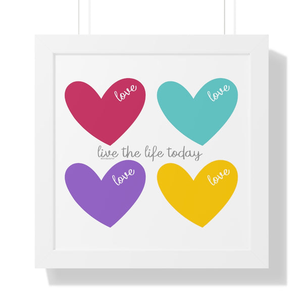 Live the Life Today ♡ Inspirational Framed Poster Decoration