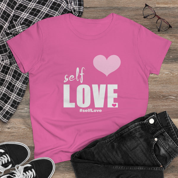 SELF LOVE .: Women's Midweight 100% Cotton Tee (Semi-fitted)