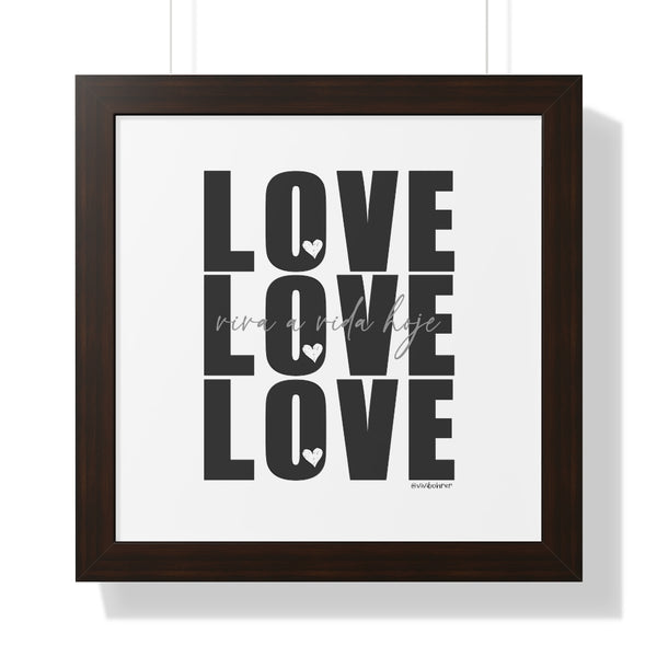 LOVE LOVE LOVE ♡ Inspirational Framed Poster Decoration