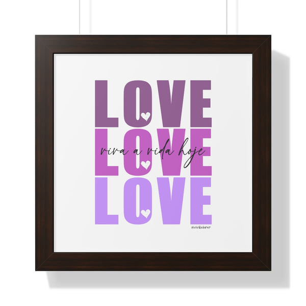 LOVE LOVE LOVE ♡ Inspirational Framed Poster Decoration